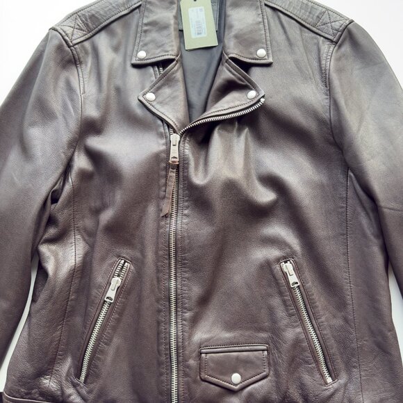 Men’s ALLSAINTS Tyson Leather Biker Jacket XXL - Picture 5 of 7